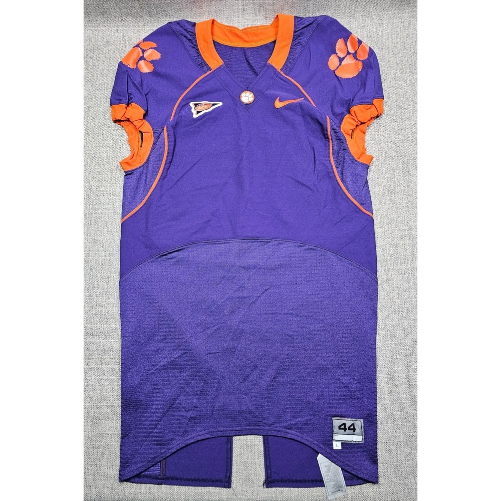 Clemson Tigers Football Jersey Mens 44 L Purple Blank NCAA Team Issued Nike USA - Picture 1 of 10